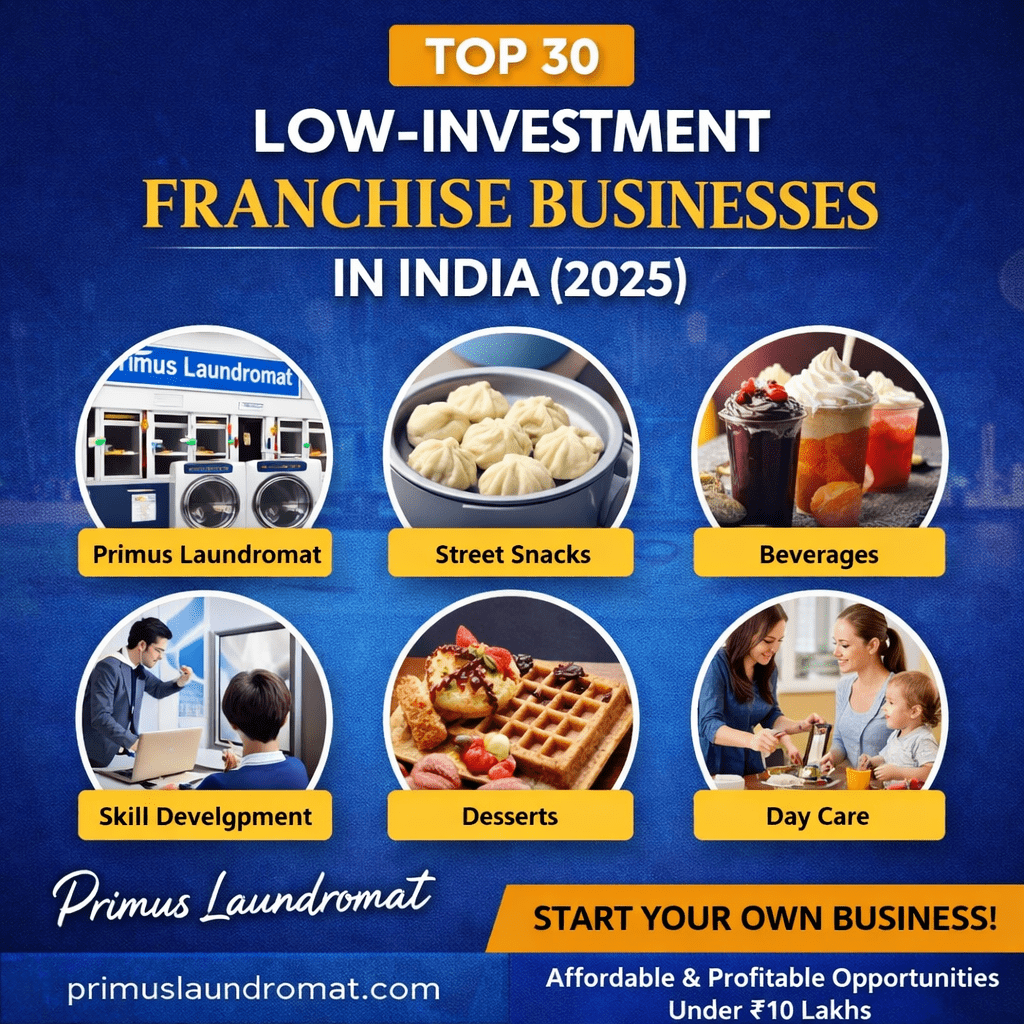 low investment franchise business in India Primus Laundromat