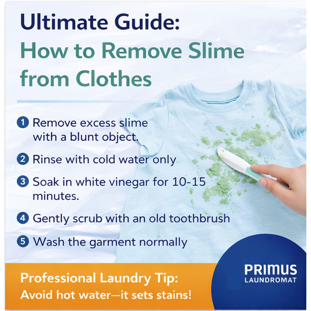 remove slime from clothes Primus Laundromat